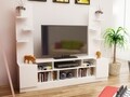 Comoda TV TOMARA, Gauge Concept, 180x31x150 cm, PAL, alb