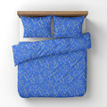 Lenjerie de pat dubla Kim, Heinner Home, 4 piese, 100% bumbac, albastru