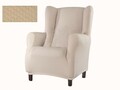 Husa fotoliu elastica bi-stretch, Sucre, wing chair, bej C/1