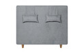 Pat matrimonial, Stockholm, Classic E, 180x200 cm, saltea tip Pocket, topper memory, Gri