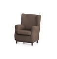 Husa fotoliu elastica bi-stretch, Argos, wing chair, maro C/7