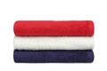 Set 3 prosoape de maini, Beverly Hills Polo Club, 402, 50x90 cm, 100% bumbac, rosu/alb/bleumarin