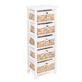 Comoda cu 5 cosuri, Twils, Bizzotto, 38x27x77 cm, lemn de paulownia