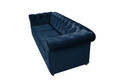 Canapea Oxford Chesterfield, 93x214x75 cm, 3 locuri, Albastru