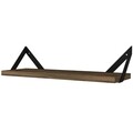 Raft pentru perete Moss, Tera Home, 45,6x14,5x11,2 cm, aluna/negru