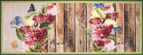 Covor pentru bucatarie, Olivio Tappeti, New Smile Modern, Flowers, 50 x 100 cm, nylon, multicolor