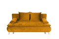 Canapea extensibila Sofie Lux, 203x92x86 cm, 3 locuri, lada pentru depozitare, mustard