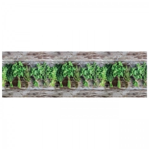 Covor rezistent Webtappeti Aromatica 58 x 140 cm, maro/verde