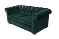 Canapea Oxford Chesterfield, 93x183x75 cm, 2 locuri, Verde