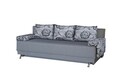 Canapea Extensibila Roma Grey Flower 205x90x86 cm, cu lada de depozitare