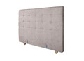 Pat matrimonial, Stockholm, Dots E, 180x200 cm, saltea tip Pocket, topper memory, Taupe