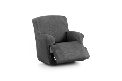 Husa fotoliu cu recliner elastica bi-stretch, Arion, gri C/6