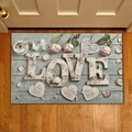 Covoras de intrare Love Rose, Casberg, 38x58 cm, poliester,