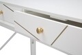 Consola Luxy, Mauro Ferretti, 100 x 40 x 79  cm, lemn de pin/fier, alb/auriu