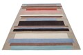 Covor Lines Bedora, 80x150 cm, 100% lana, multicolor, finisat manual