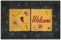 Covoras de intrare, Olivio Tappeti, Window, Welcome, 40 x 60 cm, cauciuc/fibra cocos, multicolor