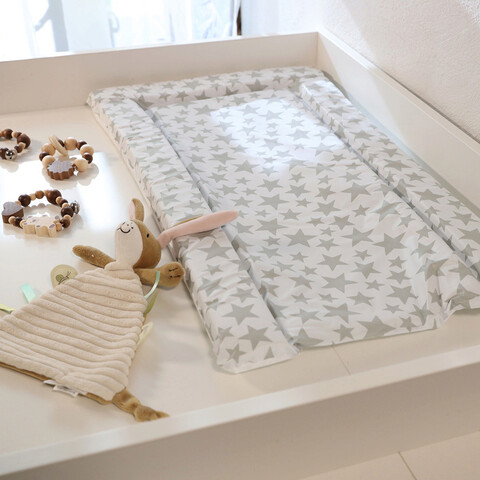 Saltea infasat L, bebeluca, 45x75x4 cm, Grey Stars
