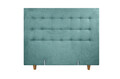 Pat matrimonial, Stockholm, Buttons E, 140x200 cm, saltea tip Pocket, topper memory, Mint