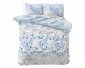 Lenjerie de pat pentru doua persoane Sweet Flowers Turquoise, Royal Textile, Flannel