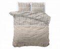 Lenjerie de pat dubla Wood Fabric Taupe, Royal Textile, 3 piese, 200 x 220 cm, 100% bumbac, taupe