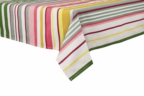 Fata de masa Pink Stripes, Heinner Home, 145 x 240 cm, 100% bumbac, multicolora