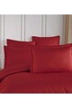 Lenjerie de pat dubla, Ruby, Bedora, 4 piese, 220x200 cm, 100% bumbac satinat, rosu