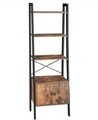 Biblioteca Ladder, Vasagle, 56 x 34 x 173 cm, otel/PAL, maro rustic