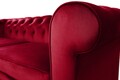 Canapea extensibila Oxford Chesterfield, 88x216x75 cm, 3 locuri, Red