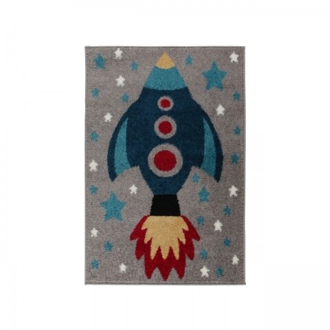 Covor Play Days Rocket Multi 80x120 cm, 100% polipropilena, multicolor