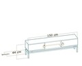 Comoda TV ASTORIA, Gauge Concept, 150x30x44 cm, PAL, negru/auriu