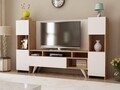 Comoda TV ONR92, Gauge Concept, 180x30x120 cm, PAL, tec/alb