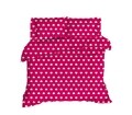 Lenjerie de pat dubla Chole - Red, EnLora Home, 4 piese, bumbac ranforce, rosu