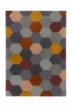 Covor lucrat manual Moderno Munro Rust Multi, Flair Rugs, 160 x 230 cm, 100% lana, multicolor
