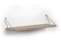 Raft de perete Rafevi Altai, 60 x 18 x 12.5 cm, PAL/metal, oak/chrome