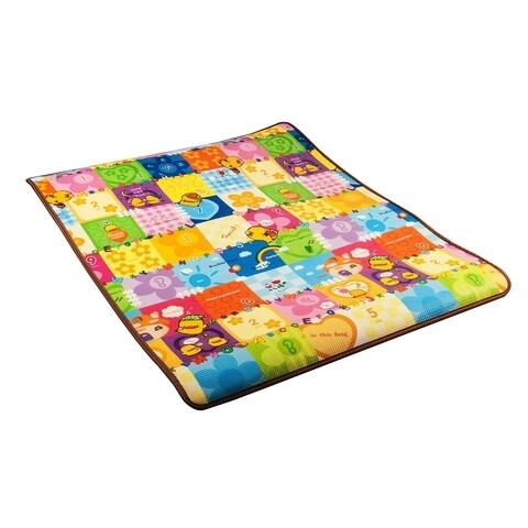 Saltea educativa cu 2 fete Kids, U-Grow, 180x150 cm, multicolor