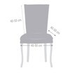 Set 2 huse scaun elastice bi-stretch, Dorian, inaltime spatar pana la 55 cm, bej in C/11