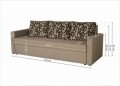 Canapea Extensibila Firenze Cappuccino Black Flower 218x85x85 cm + lada de depozitare