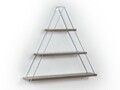 Raft de perete Mingitav Moset Triagle, 74 x 13 x 61 cm, PAL/metal, walnut/chrome