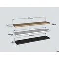 Set 3 rafturi pentru perete Boss, Puqa Design, safir/antracit/alb