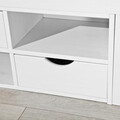 Pat multifunctional dublu, 140x190 cm, Till, Inter Link, 2 noptiere incluse, sertare si spatiu de depozitare, lemn, alb