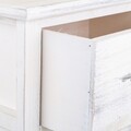 Comoda cu 5 sertare Creaciones Meng, 35x25x86 cm, lemn de paulownia, antique white