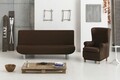 Husa fotoliu elastica bi-stretch, Ulises, wing chair, maro  C/7