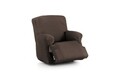 Husa fotoliu cu recliner elastica bi-stretch, Arion, maro C/7