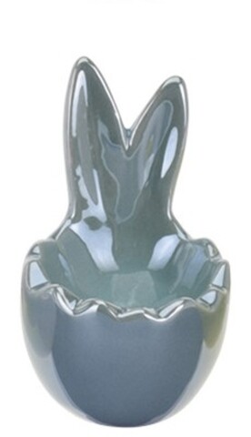 Suport pentru ou Bunny Ears, 6.2x5.5x8.5 cm, ceramica, verde deschis