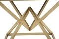 Taburet Piramid, Mauro Ferretti, 45 x 45 x 48 cm, fier/poliester, negru/auriu