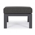 Taburet, Kledi Ottoman Charcoal, Bizzotto, 60x59x43 cm, aluminiu/olefin