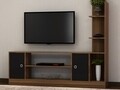 Comoda TV TOPRAK, Gauge Concept, 181x30x150 cm, PAL, aluna/negru
