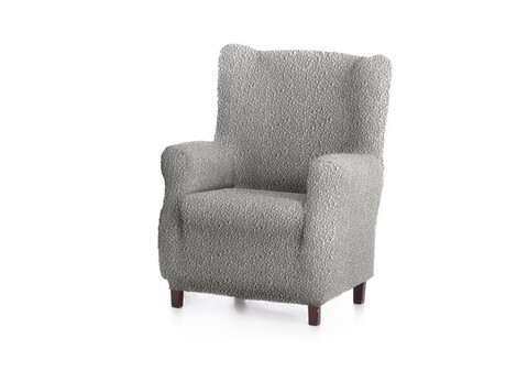 Husa fotoliu elastica bi-stretch, Premium Roc, wing chair, gri C/6