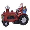 Decoratiune luminoasa si muzicala Santa' s Tractor, Lumineo, 7 LED-uri, 19x15 cm, cu efect de abur