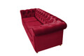 Canapea Oxford Chesterfield, 93x214x75 cm, 3 locuri, Rosu